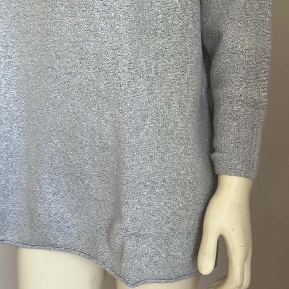 Nwt J. Jill Pure Jill Women’s Gray Mock Neck Side Tie Boucle Sweater Zinc MP/LP - Picture 7 of 16